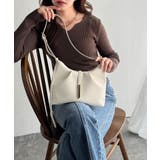 アイボリー | シンプルキレイめで高見えを叶える◎メタルパーツソフトシュリンクレザーバッグ | Classical Elf 