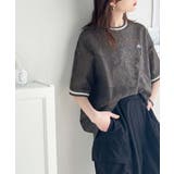 上品レース×スポーティMIXが旬。クロシェ風レースリブラインTシャツ。 | Classical Elf | 詳細画像9