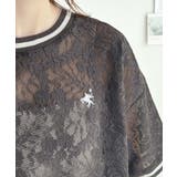 上品レース×スポーティMIXが旬。クロシェ風レースリブラインTシャツ。 | Classical Elf | 詳細画像13
