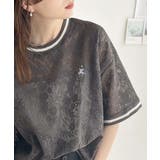 上品レース×スポーティMIXが旬。クロシェ風レースリブラインTシャツ。 | Classical Elf | 詳細画像6