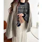 大人リラックススタイル。ワンポイント刺繍モックネック長袖Tシャツ(無地 ボーダー… | Classical Elf | 詳細画像33