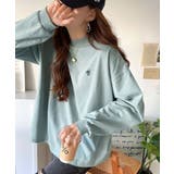 大人リラックススタイル。ワンポイント刺繍モックネック長袖Tシャツ(無地 ボーダー… | Classical Elf | 詳細画像42