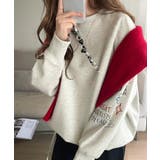 ハンドメイド風刺繍に釘付け。前後2wayランダム袖刺繍裏起毛スウェット | Classical Elf | 詳細画像13