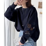 ハンドメイド風刺繍に釘付け。前後2wayランダム袖刺繍裏起毛スウェット | Classical Elf | 詳細画像16