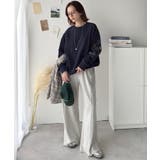 ハンドメイド風刺繍に釘付け。前後2wayランダム袖刺繍裏起毛スウェット | Classical Elf | 詳細画像20