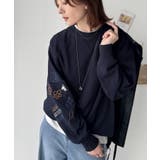 ハンドメイド風刺繍に釘付け。前後2wayランダム袖刺繍裏起毛スウェット | Classical Elf | 詳細画像22