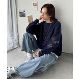 ハンドメイド風刺繍に釘付け。前後2wayランダム袖刺繍裏起毛スウェット | Classical Elf | 詳細画像23