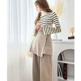 大人かわいいが実現できる。袖フレアハイネックニットプルオーバー（袖配色 無地 ボ… | Classical Elf  | 詳細画像8 