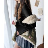 大人かわいいが実現できる。袖フレアハイネックニットプルオーバー（袖配色 無地 ボ… | Classical Elf  | 詳細画像12 