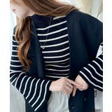 大人かわいいが実現できる。袖フレアハイネックニットプルオーバー（袖配色 無地 ボ… | Classical Elf  | 詳細画像13 