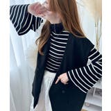 大人かわいいが実現できる。袖フレアハイネックニットプルオーバー（袖配色 無地 ボ… | Classical Elf  | 詳細画像16 