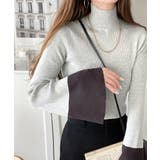 大人かわいいが実現できる。袖フレアハイネックニットプルオーバー（袖配色 無地 ボ… | Classical Elf  | 詳細画像20 