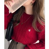 Classical Elf （クラシカルエルフ） | レトロ上品なトラッドテイスト。ワンポイント胸刺繍ケーブルニットプルオーバー