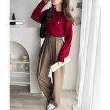 レトロ上品なトラッドテイスト。ワンポイント胸刺繍ケーブルニットプルオーバー | Classical Elf  | 詳細画像30 