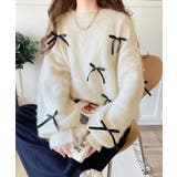 大人カジュアルに甘さをプラス。リボン付きシャギーニット | Classical Elf  | 詳細画像7 