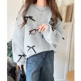 大人カジュアルに甘さをプラス。リボン付きシャギーニット | Classical Elf  | 詳細画像10 