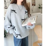 大人カジュアルに甘さをプラス。リボン付きシャギーニット | Classical Elf  | 詳細画像12 