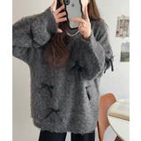 大人カジュアルに甘さをプラス。リボン付きシャギーニット | Classical Elf  | 詳細画像16 