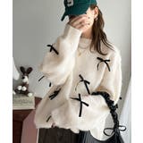 大人カジュアルに甘さをプラス。リボン付きシャギーニット | Classical Elf  | 詳細画像1 