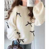 大人カジュアルに甘さをプラス。リボン付きシャギーニット | Classical Elf  | 詳細画像4 