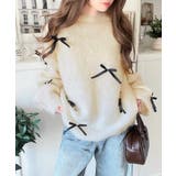 大人カジュアルに甘さをプラス。リボン付きシャギーニット | Classical Elf  | 詳細画像6 