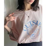 ピンク | 毎日のスタイルを楽しく彩る。前後2way裾ドロストフルーツグラフィックTシャツ | Classical Elf