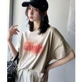 グレージュ | 1枚で着映える。平和グラフィックスプレー風ロゴ半袖Tシャツ(オーバーサイズ) | Classical Elf