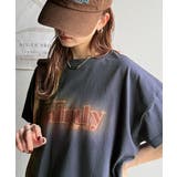 ネイビー | 1枚で着映える。平和グラフィックスプレー風ロゴ半袖Tシャツ(オーバーサイズ) | Classical Elf