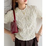 華やかな高級感を演出する。カットジャガード短丈Tシャツ(半袖) | Classical Elf | 詳細画像10