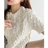 華やかな高級感を演出する。カットジャガード短丈Tシャツ(半袖) | Classical Elf | 詳細画像1