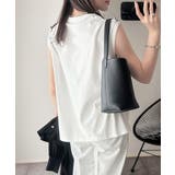 接触冷感♪大人カジュアルを格上げ!胸元ワンポイント刺繍ノースリーブトップ | Classical Elf | 詳細画像5