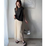 接触冷感♪大人カジュアルを格上げ!胸元ワンポイント刺繍ノースリーブトップ | Classical Elf | 詳細画像21