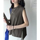 接触冷感♪大人カジュアルを格上げ!胸元ワンポイント刺繍ノースリーブトップ | Classical Elf | 詳細画像28