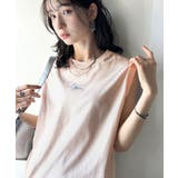 ピンク | 接触冷感♪大人カジュアルを格上げ!胸元ワンポイント刺繍ノースリーブトップ | Classical Elf