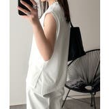 接触冷感♪大人カジュアルを格上げ!胸元ワンポイント刺繍ノースリーブトップ | Classical Elf | 詳細画像4