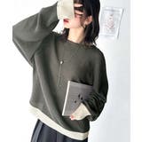 遊び心のある程よい透け感。オーバーサイズワッフル編みドルマン袖トップス（長袖） | Classical Elf  | 詳細画像12 