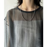 シャリ感素材で魅せる。袖シアー配色シャリシャリ素材サマーニット(長袖) | Classical Elf | 詳細画像15