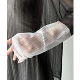 シャリ感素材で魅せる。袖シアー配色シャリシャリ素材サマーニット(長袖) | Classical Elf | 詳細画像17