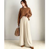 今季トレンドの抜け感がほどよい♪カットジョーゼットワイドラップパンツ | Classical Elf  | 詳細画像5 