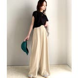 今季トレンドの抜け感がほどよい♪カットジョーゼットワイドラップパンツ | Classical Elf  | 詳細画像10 