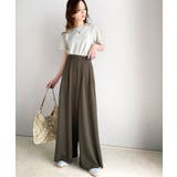 今季トレンドの抜け感がほどよい♪カットジョーゼットワイドラップパンツ | Classical Elf  | 詳細画像31 