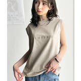夏コーデの即戦力!接触冷感レターロゴプリント上品見えノースリーブカットソー | Classical Elf | 詳細画像28