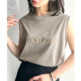 夏コーデの即戦力!接触冷感レターロゴプリント上品見えノースリーブカットソー | Classical Elf | 詳細画像34