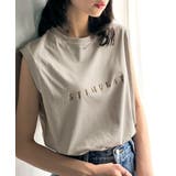 グレージュ | 夏コーデの即戦力!接触冷感レターロゴプリント上品見えノースリーブカットソー | Classical Elf