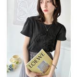 フリル刺繍でエレガントに。シルケットフリル刺繍パフスリーブプルオーバー(半袖) | Classical Elf | 詳細画像10