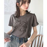 フリル刺繍でエレガントに。シルケットフリル刺繍パフスリーブプルオーバー(半袖) | Classical Elf | 詳細画像16