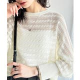 大人の洗練カジュアル。透かし編みケーブル柄ニットプルオーバー(長袖) | Classical Elf | 詳細画像1