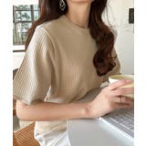 着映えトップス。シンプルサマーリブニット（半袖） | Classical Elf  | 詳細画像81 