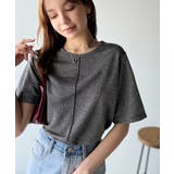 ブラック | 光を纏う。センターメロウシアーラメ半袖Tシャツ | Classical Elf 