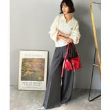 ”品よく華やぐ”。大人のマストバイニット。胸刺繍ケーブル編みポロ襟スキッパーニッ… | Classical Elf  | 詳細画像5 